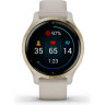 Часы GARMIN VENU 2S LIGHT GOLD STAINLESS STEEL BEZEL WITH LIGHT SAND CASE AND SILICONE BAND 010-02429-11